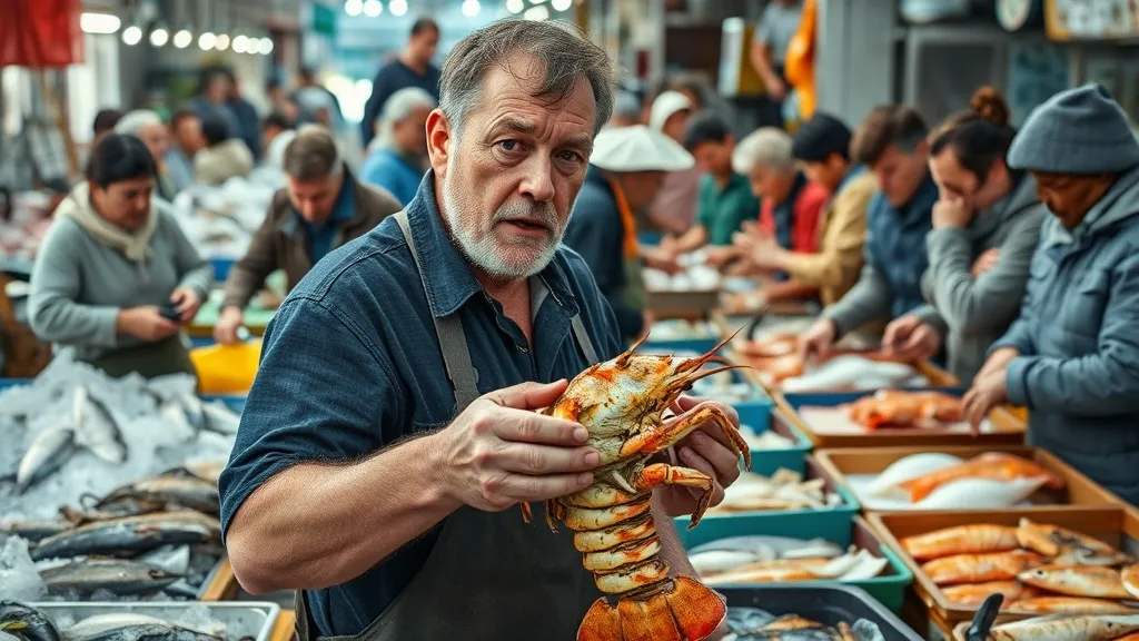 Dream symbol: guy holding lobster: demographics: People Working in the Seafood Industry