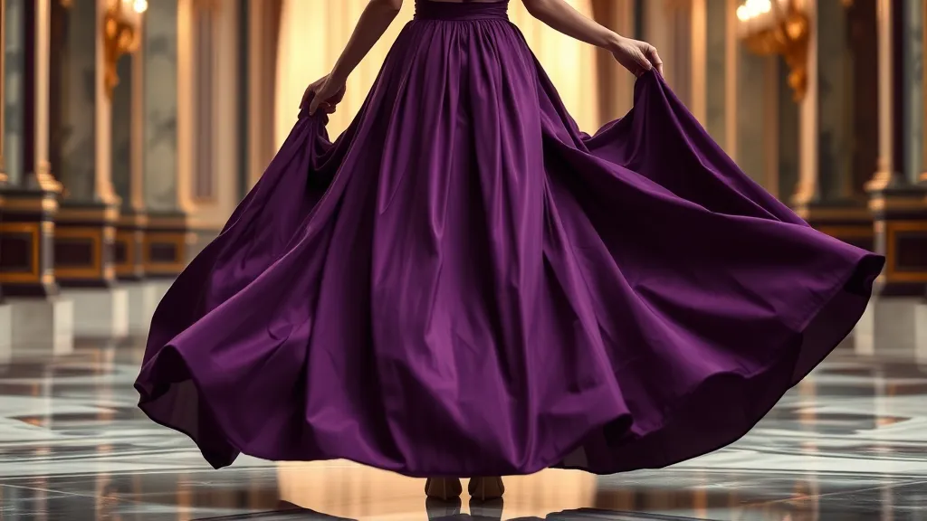 Dream symbol: long purple skirt: symbolism: Emblem of Luxury and Wealth