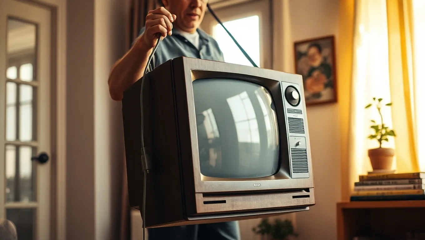 Dream symbol: older unplugged tv: scenarios: Dream about Throwing Away an Older Unplugged TV