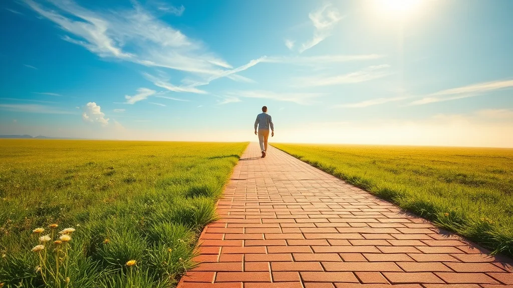 Dream symbol: new path: scenarios: Dream of Walking on a Path with a Brick Road