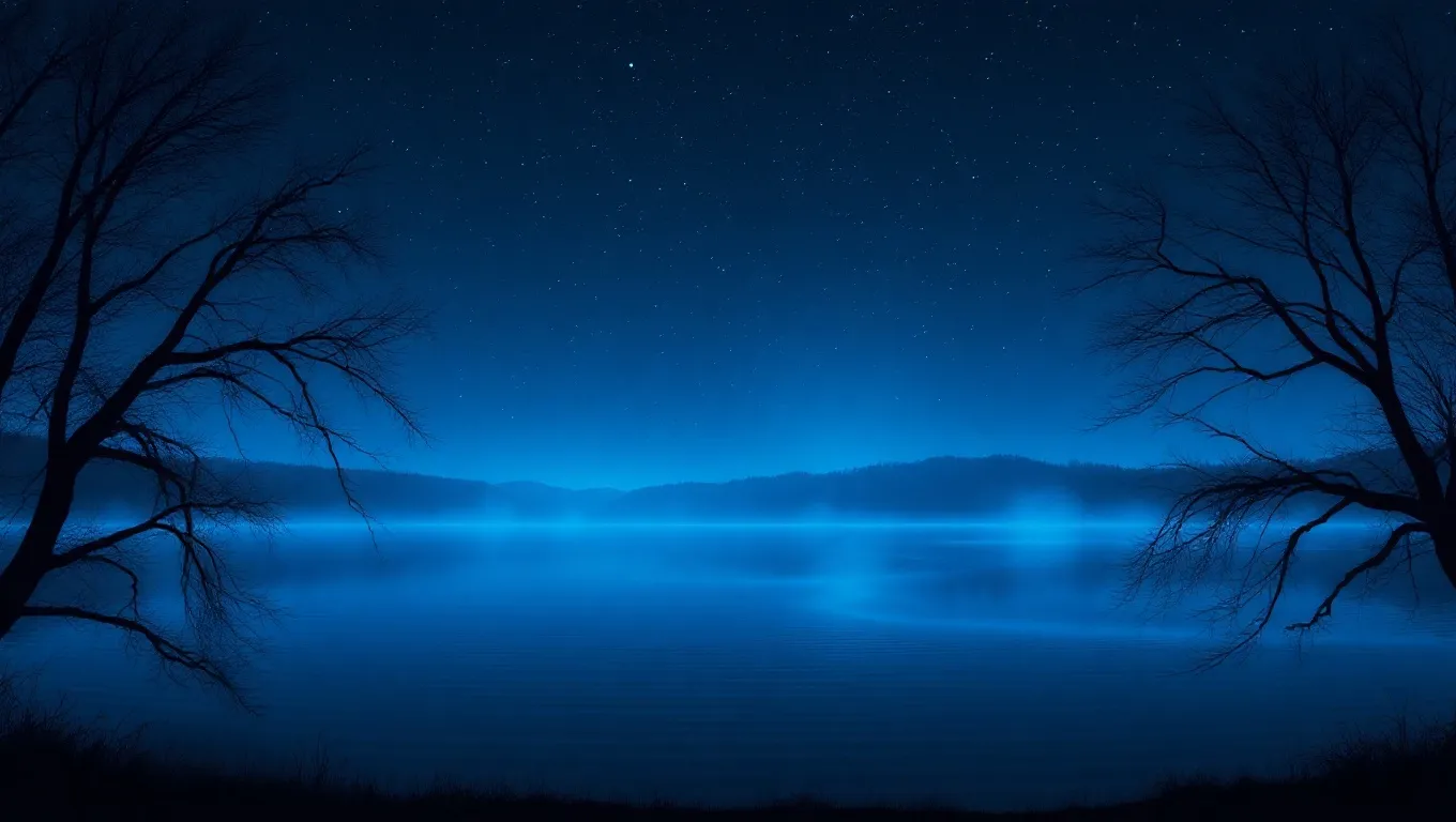 Dream symbol: night time and blue atmosphere: symbolism: Reflection of Peacefulness Amidst Uncertainty Dream symbol: night time and blue atmosphere: symbolism: Reflection of Peacefulness Amidst Uncertainty
