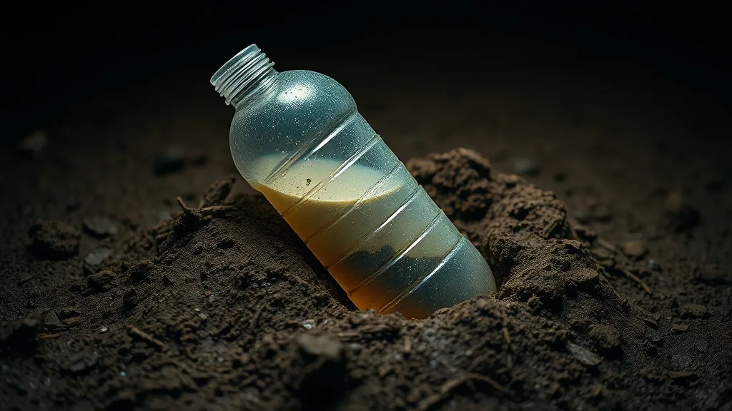 Dream symbol: plastic bottle: scenarios: Dream of a plastic bottle buried in the ground