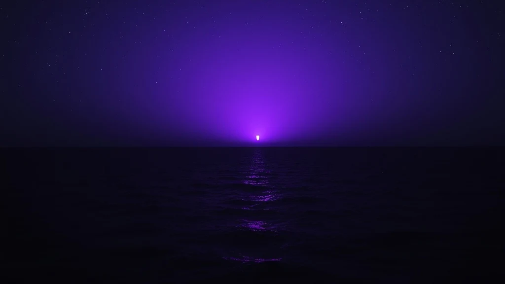 Dream symbol: purple light: scenarios: Dream of a purple light in the ocean