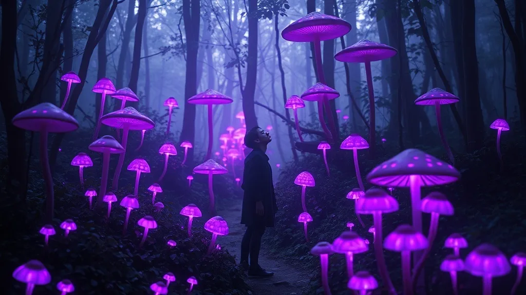 Dream symbol: purple mushrooms: symbolism: Spirituality and Enlightenment