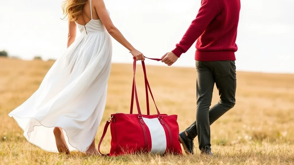Dream symbol: red and white holdall: demographics: People Navigating Relationships and Partnerships