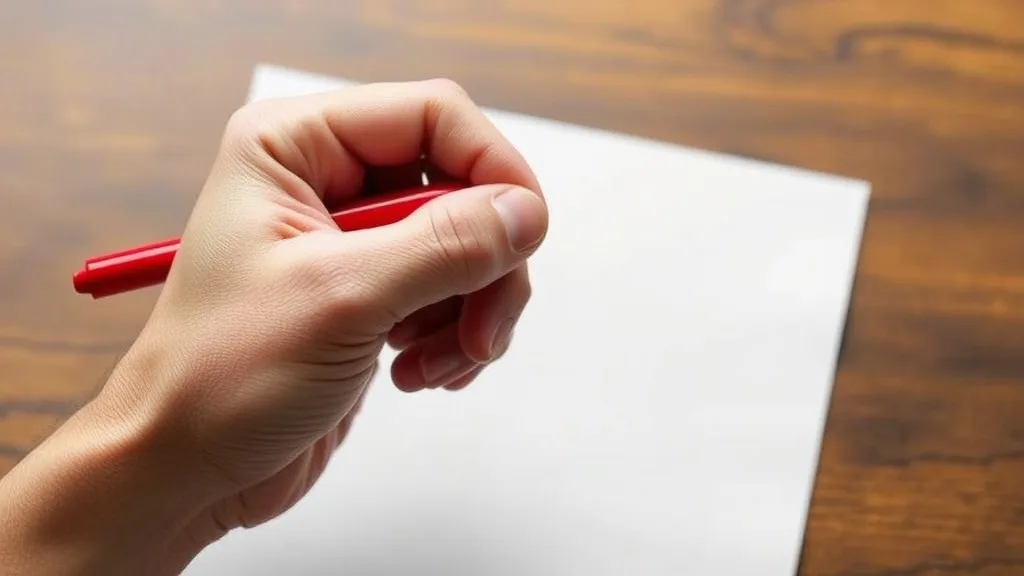 Dream symbol: red pen: scenarios: Dream of Using a Red Pen for Emphasis
