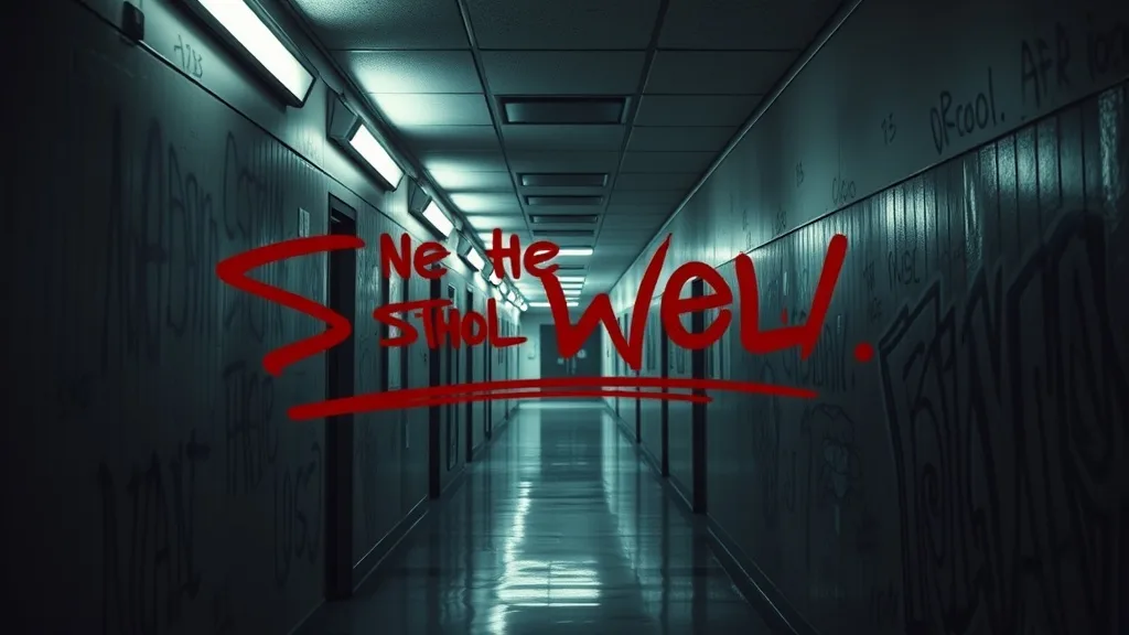 Dream symbol: red writing on the wall: scenarios: Dream of Red Writing on the Wall in a School