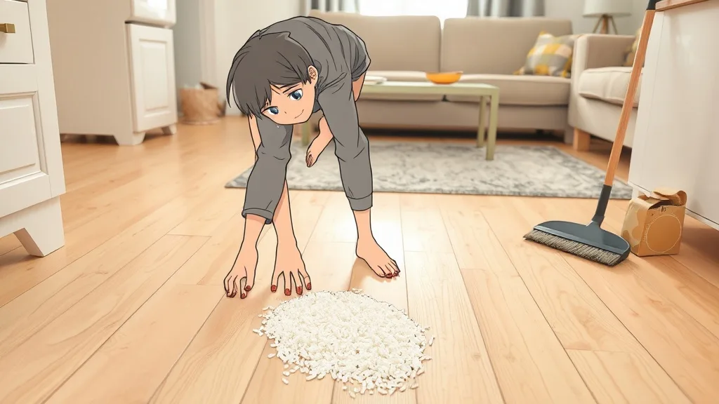 Dream symbol: spilled rice: scenarios: Dream about Spilling Rice on the Floor
