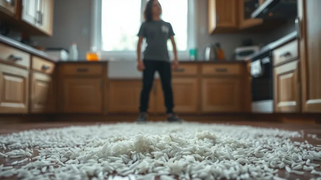 Dream symbol: spilled rice: symbolism: Lost Opportunities