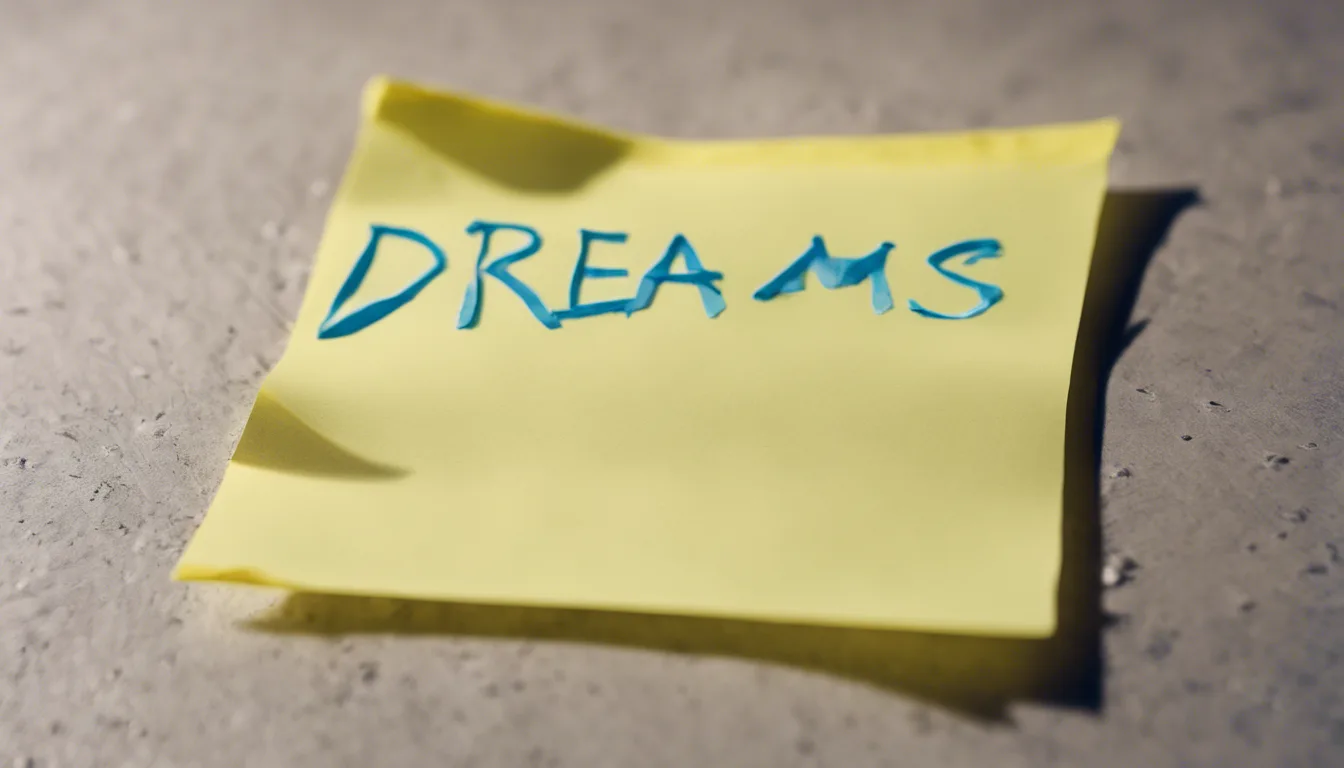 Dream symbol: sticky note: intro