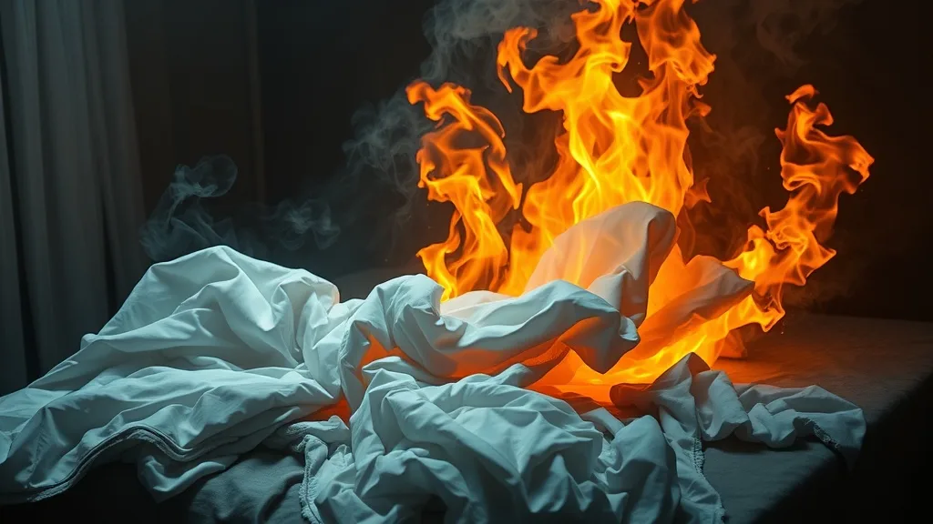 Dream symbol: white bedding: scenarios: Dream about Burning White Bedding