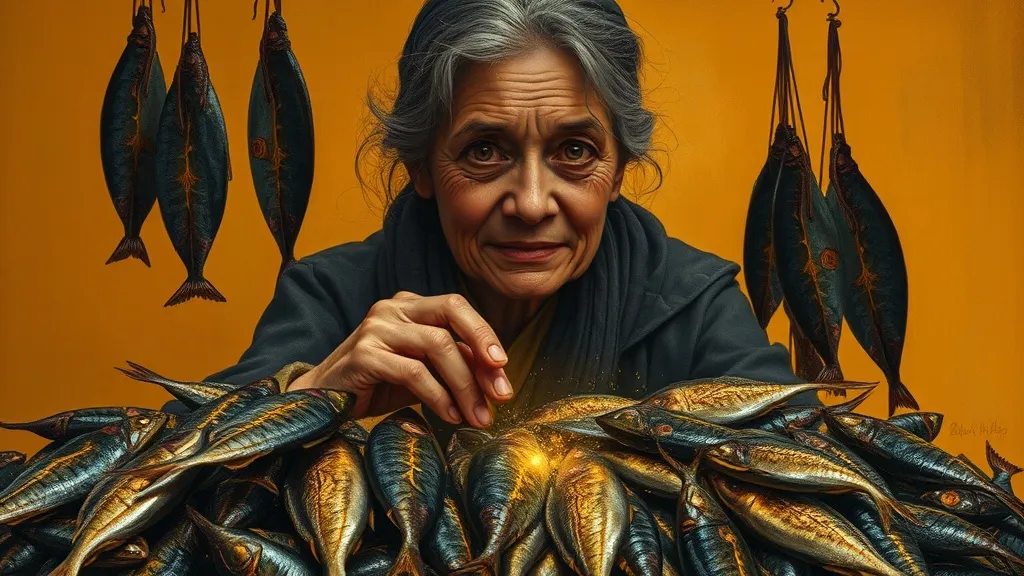 Dream symbol: woman selling dried fish: symbolism: Spiritual Sustenance: Seeking Meaning and Purpose