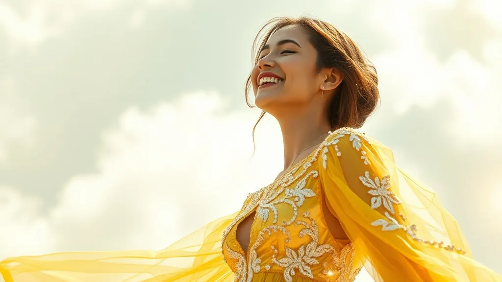 Dream symbol: yellow and white dress: scenarios: Dream of a Yellow and White Dress with Sequins