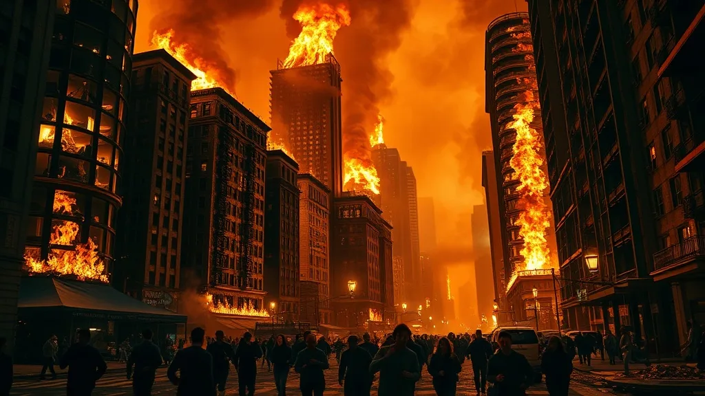 Dream symbol: big city: scenarios: Dream of a big city in flames