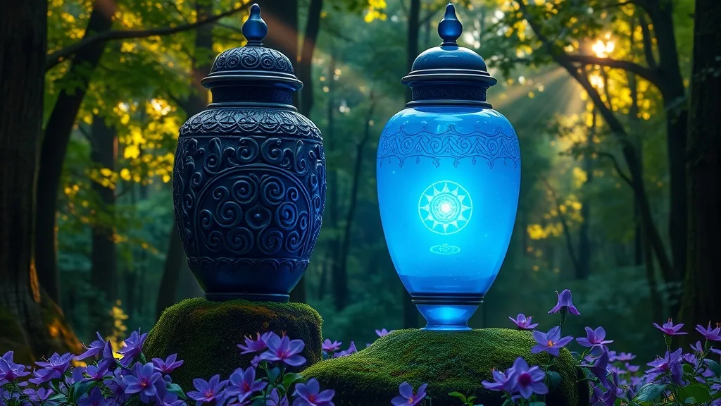 Dream symbol: blue and purple jars: symbolism: Blue and Purple Jar Together