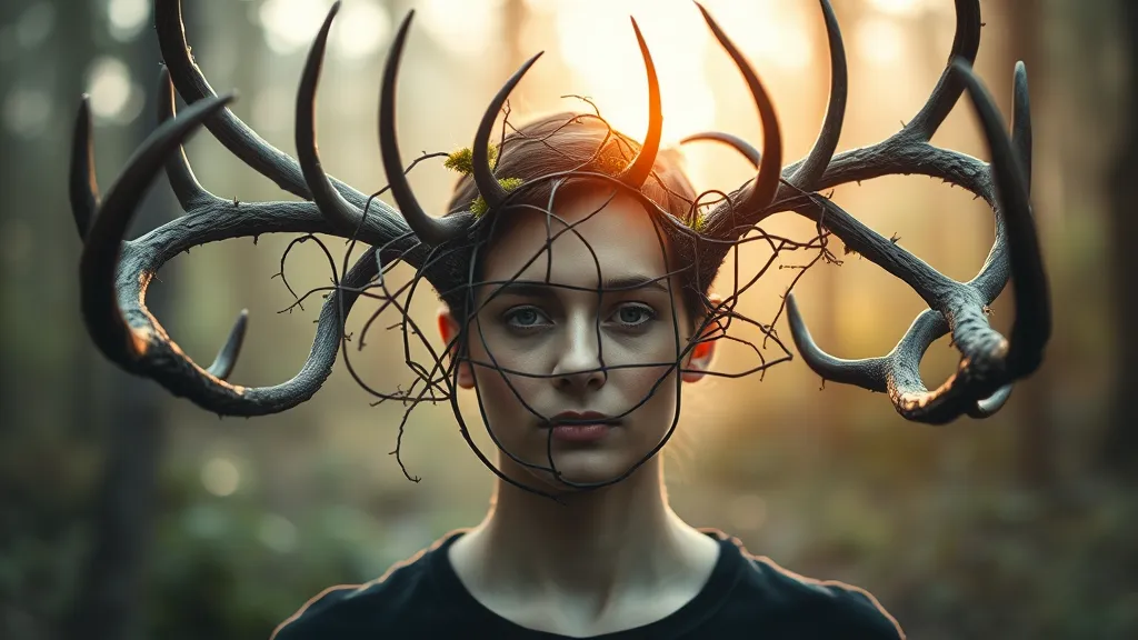 Dream symbol: covering antlers and face: scenarios: Dream of Antlers Obscuring Vision