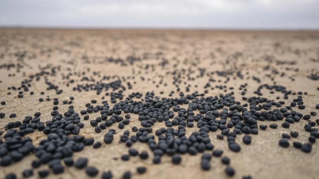 Dream symbol: dark seeds: scenarios: Dream of Dark Seeds on the Ground
