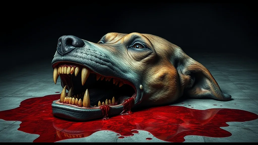 Dream symbol: giant decapitated dog heads: scenarios: Dream of a giant decapitated dog head