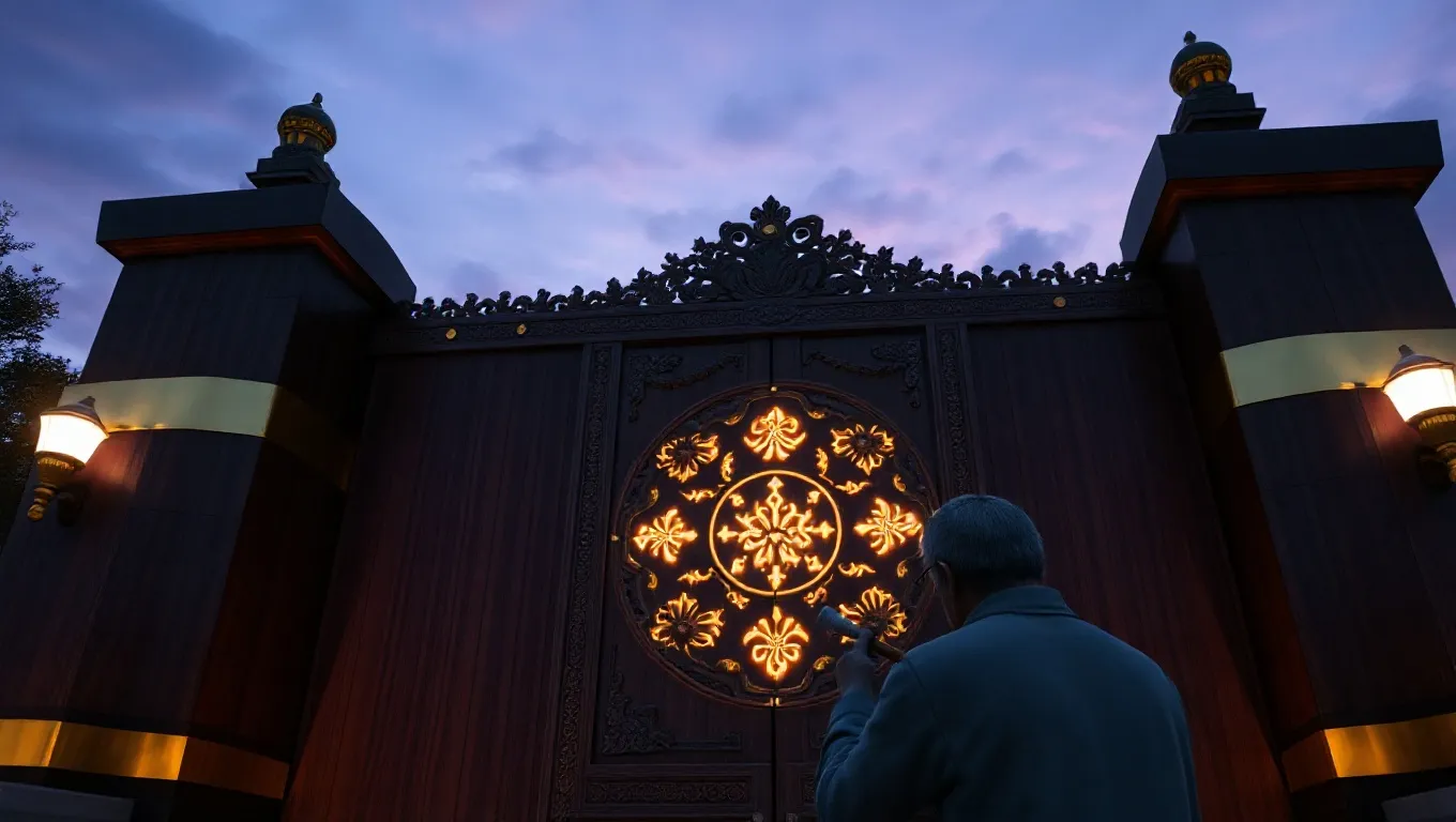 Dream symbol: gigantic strong beautiful gate: scenarios: Dream about Carving Symbols on a Gigantic Strong Beautiful Gate