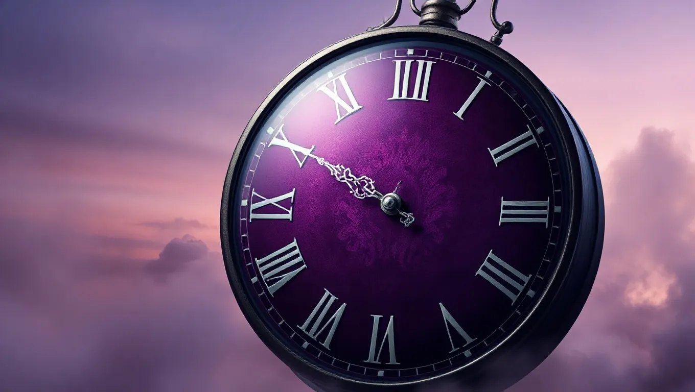 Dream symbol: large purple analogue clock: intro Dream symbol: large purple analogue clock: intro