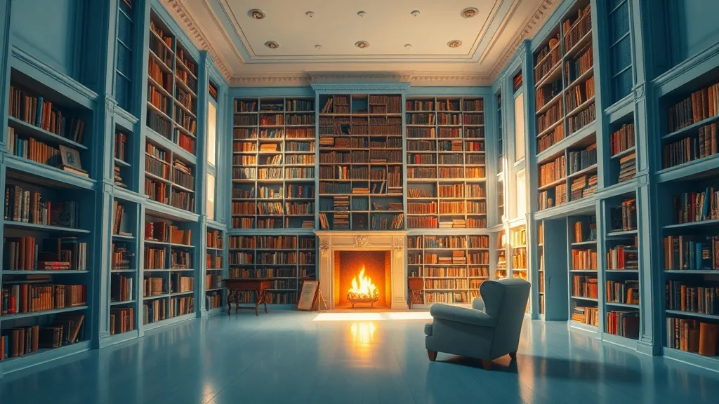 Dream symbol: light blue room: scenarios: Dream of a Light Blue Room with a Library