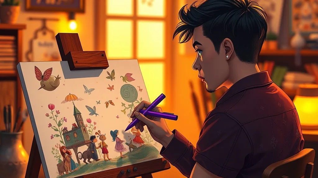 Dream symbol: purple pens: scenarios: Dream of Using a Purple Pen for Drawing