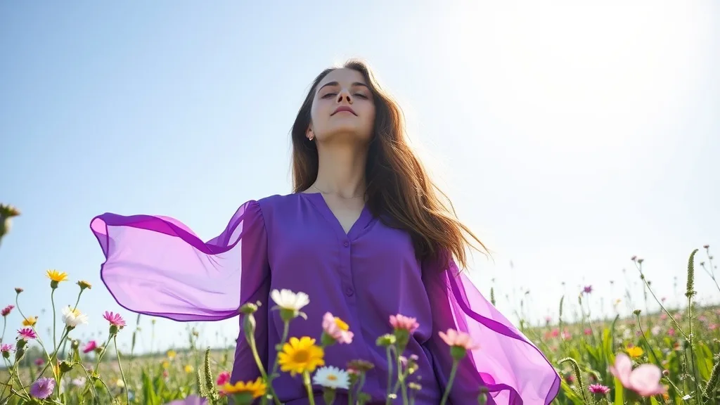 Dream symbol: purple blouse and shoes: scenarios: Dream of Wearing Purple Blouse