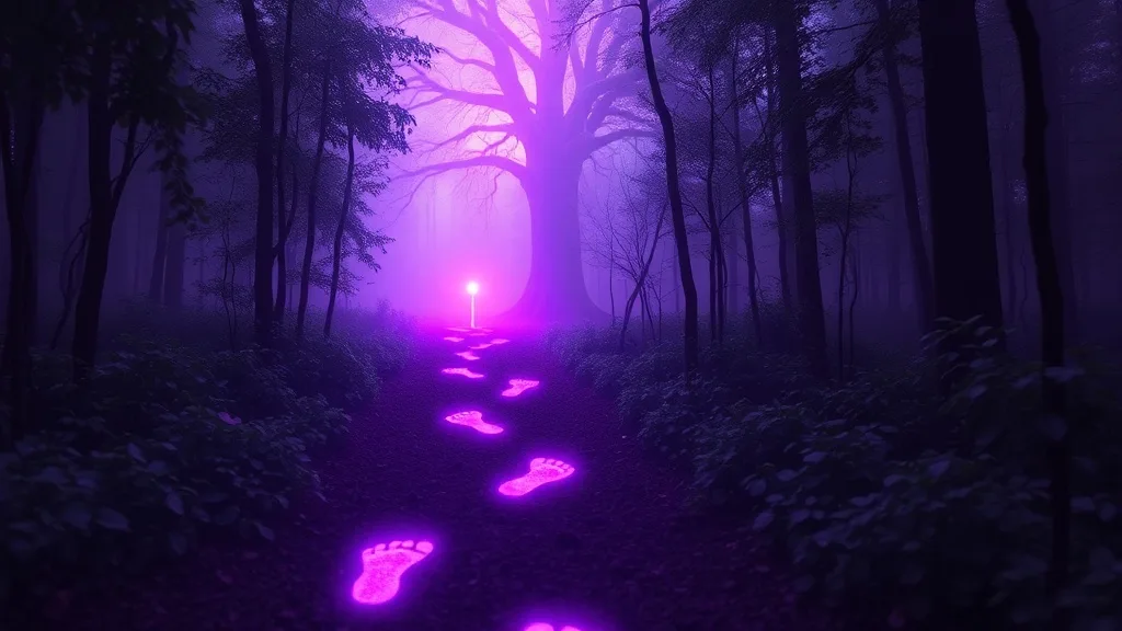 Dream symbol: purple footprints: scenarios: Dream of Leaving Purple Footprints