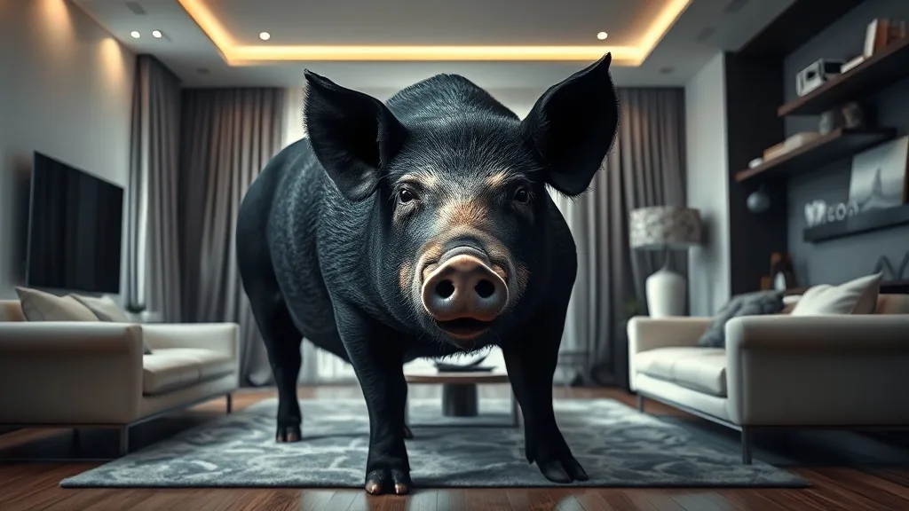 Dream symbol: black pigs: scenarios: Dream of a black pig in your house