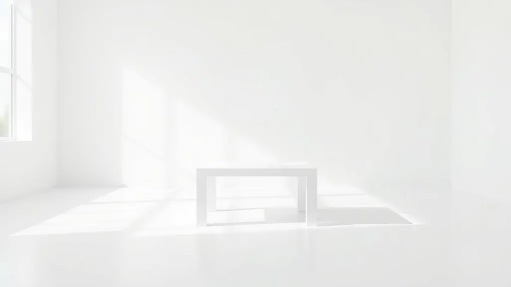 Dream symbol: white room and table: symbolism: Isolation and Solitude Conveyed through a White Room