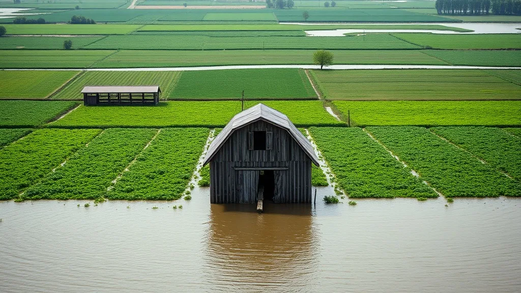 Dream symbol: flooded farm: symbolism: Financial Concerns