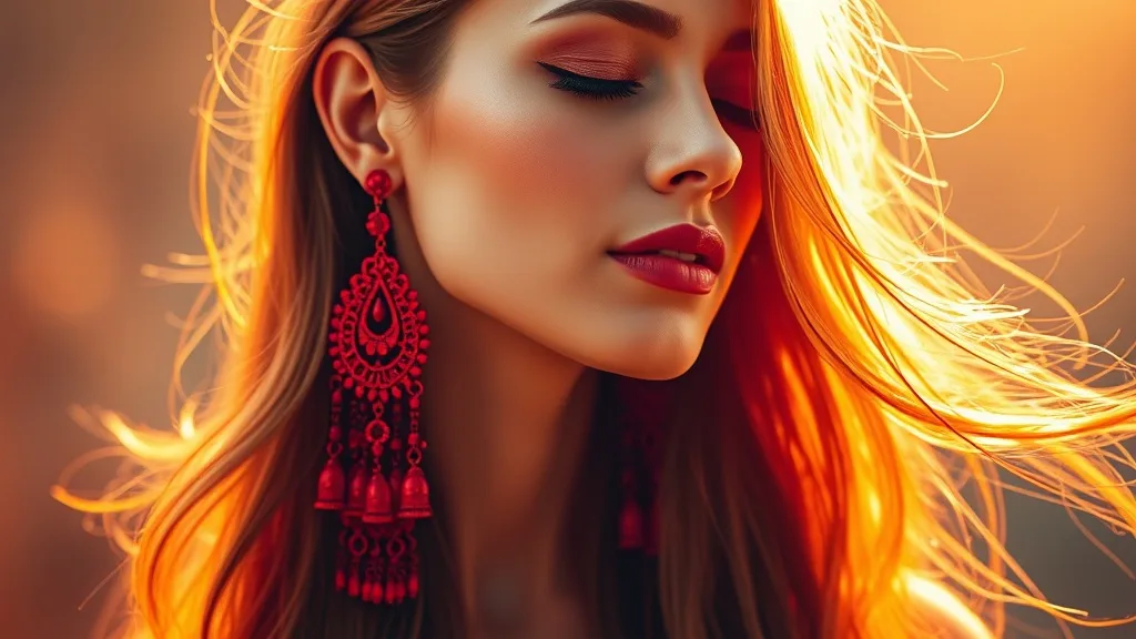 Dream symbol: red earrings: symbolism: Creativity and Expression