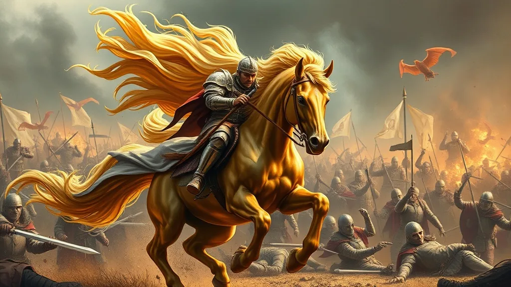 Dream symbol: shining horse: scenarios: Dream of a Shining Horse in a Battle