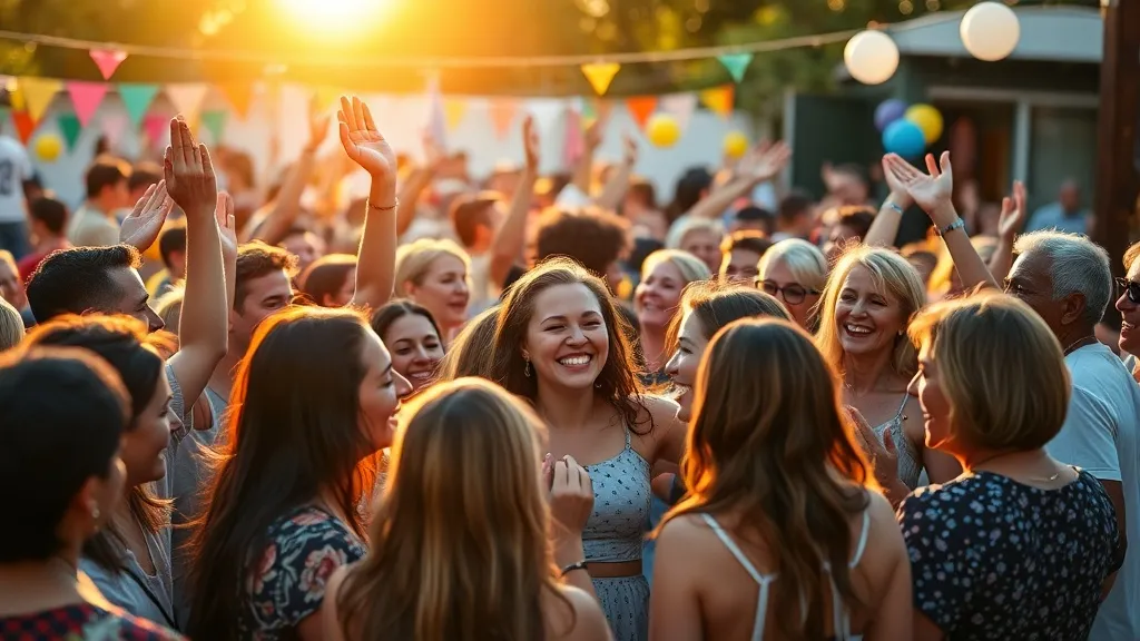Dream symbol: crowd at celebration: symbolism: Reflection of Inner Happiness and Fulfillment
