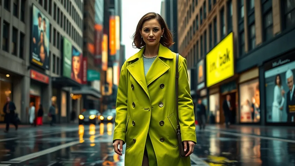 Dream symbol: lime green coat: scenarios: Dreams of a Lime Green Coat in an Urban Setting:  Navigating the Challenges of City Life
