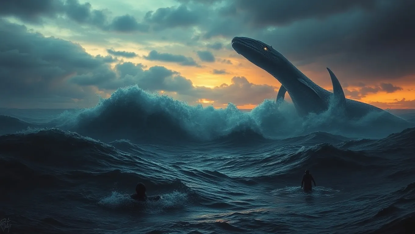 Dream symbol: mythical snake whale creature: scenarios: Dream of Escaping from a Mythical Snake Whale Creature Dream symbol: mythical snake whale creature: scenarios: Dream of Escaping from a Mythical Snake Whale Creature