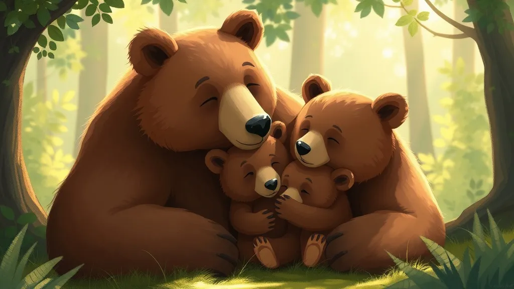 Dream symbol: bear family: scenarios: Dreaming of a Peaceful Bear Family