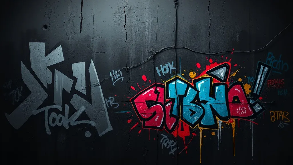 Dream symbol: dark black wall: scenarios: Dream About a Dark Black Wall Covered in Graffiti