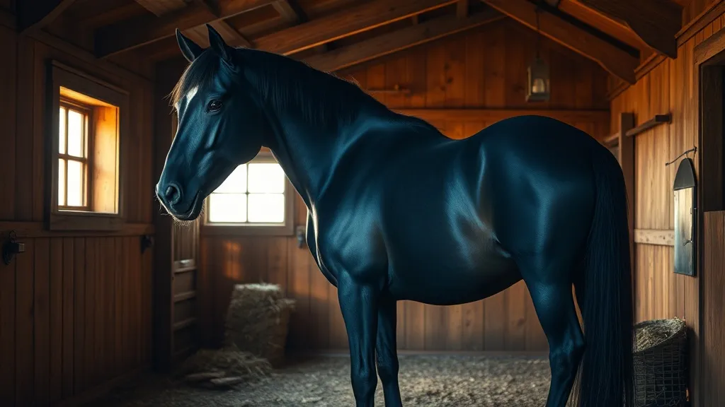 Dream symbol: blue horse: scenarios: Dream of a Blue Horse in a Stable