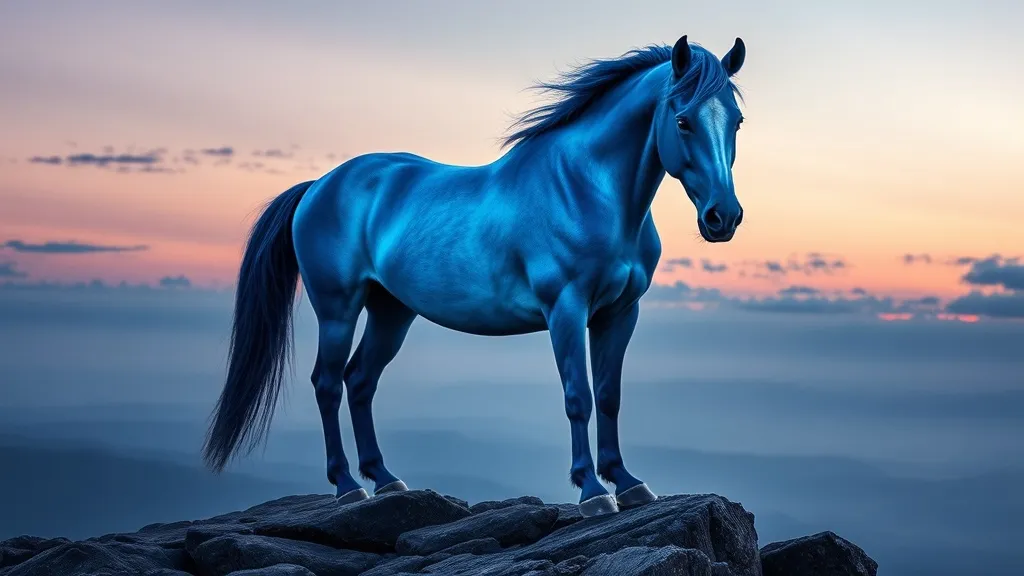 Dream symbol: blue horse: symbolism: Manifestation of Inner Strength and Resilience