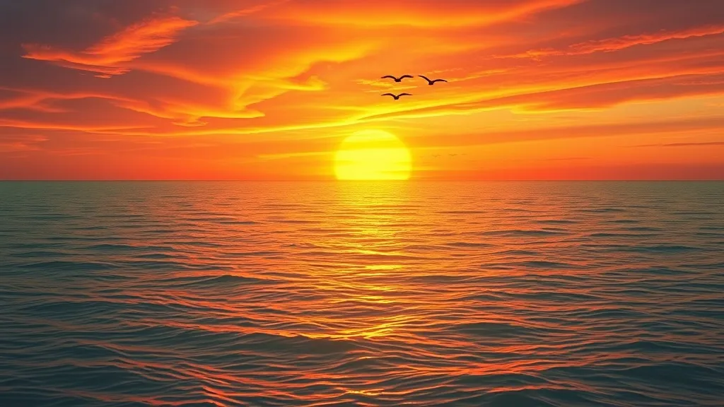Dream symbol: green sea: scenarios: Dreaming of a Green Sea at Sunset