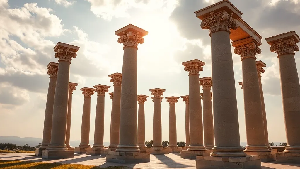 Dream symbol: pillar with capital letters: scenarios: Dream about Multiple Pillars