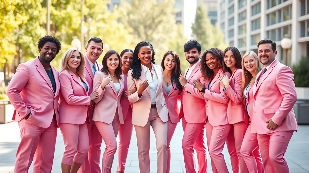Dream symbol: pink suit: scenarios: Dream about a Group Wearing Pink Suits