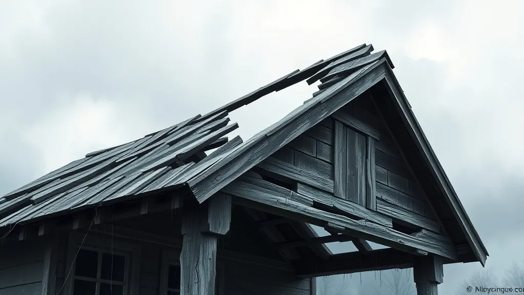 Dream symbol: porch roof: symbolism: Cracked or Damaged Roof: Emotional Stress and Fragility