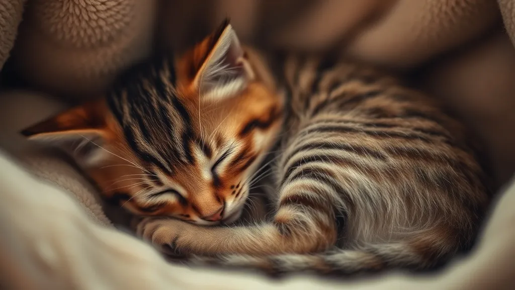 Dream symbol: tabby kitten: scenarios: Dreaming of a Tabby Kitten Sleeping