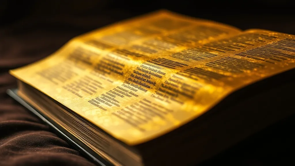 Dream symbol: bible pages: scenarios: Dream of a Bible with golden pages