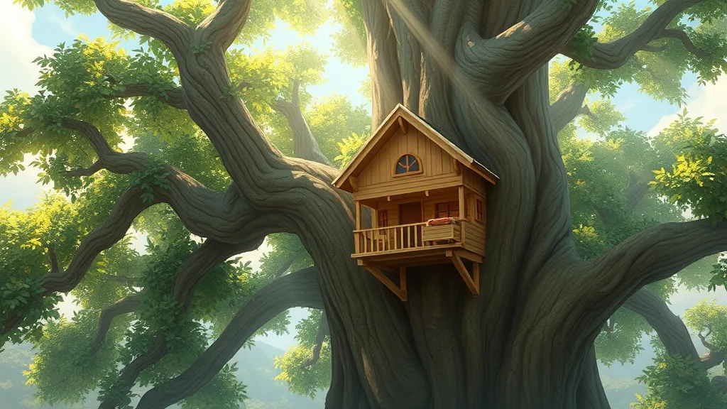 Dream symbol: long big tree: scenarios: Dream About Building a Treehouse in a Giant Tree