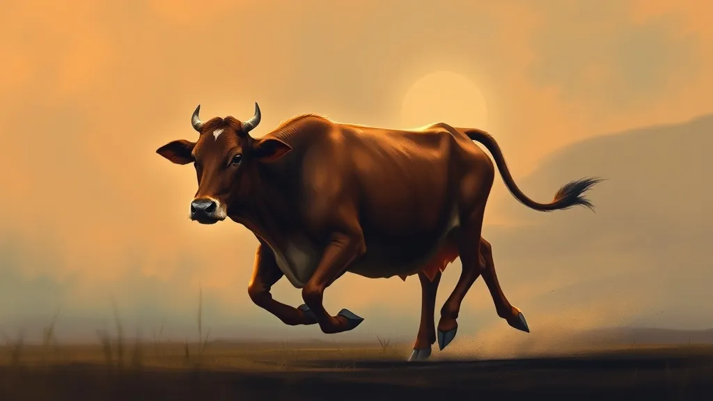 Dream symbol: brahman cow: scenarios: Dream of a Brahman Cow Running Away