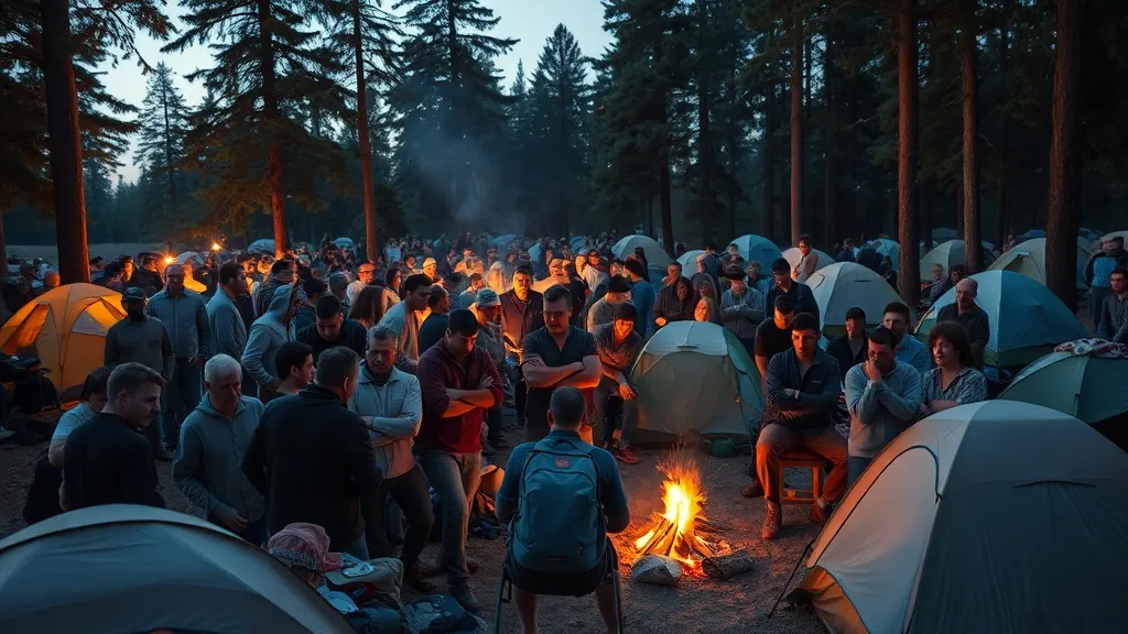 Dream symbol: crowded campground: scenarios: Dream about Conflicts in a Crowded Campground
