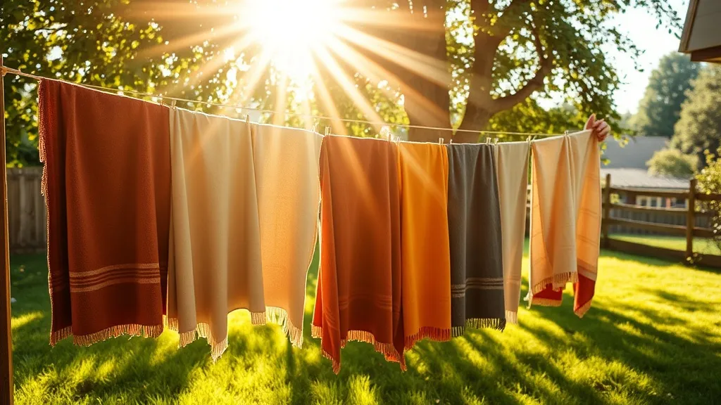 Dream symbol: drying blankets: scenarios: Dream about Sunlight Drying Blankets